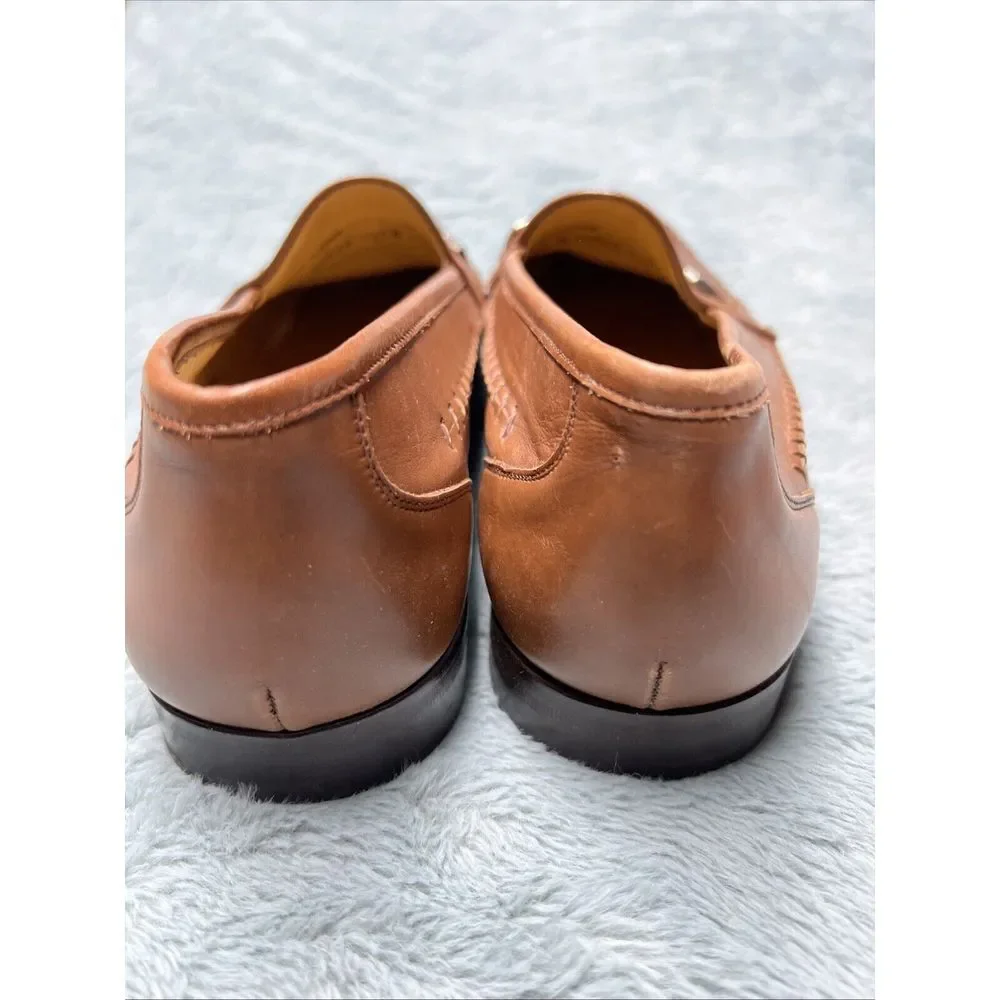 Johnston Murphy Shoes Men's 9.5 W Handcrafted Genuine Lizard Brown Oxfords Spain